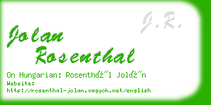 jolan rosenthal business card